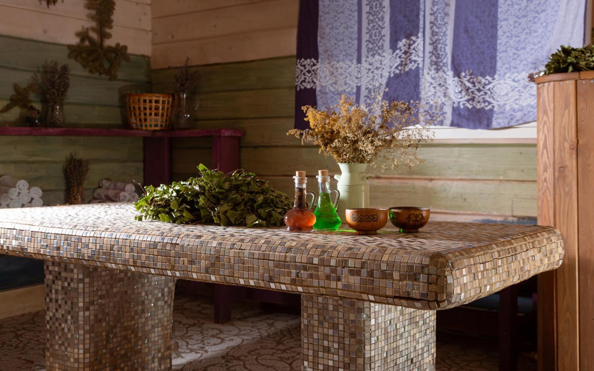 Hotel Rixos Borovoe Shchūchīnsk Exteriér fotografie A stone table in a sauna